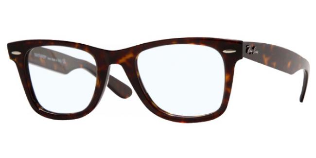 Ray Ban Kunststoff Brille Original Wayfarer RX 5121 2012 Gr.47 in der Farbe dark havanna