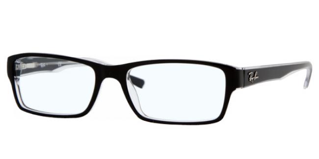 Ray Ban Kunststoff Brille RX 5169 2034 Gr.54 in der Farbe top black on transparent
