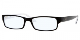 Ray-Ban+Kunststoff+Brille+RX+5114+2097+Gr.54+in+der+Farbe+schwarz+mit+wei%DFen+Rand - Ray-Ban Brille RX 5114 2097.  Kunststoffbrillen liegen derzeit voll im Trend. Ray-Ban hat diesen Trend schnell erkannt und eine sch�ne und vielf�ltige Kollektion produziert.   Die ...