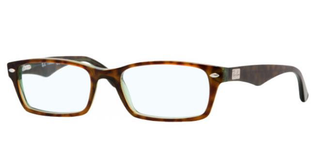 Ray Ban Kunststoff Brille RX 5206 2445 Gr.54 in der Farbe havanna - green