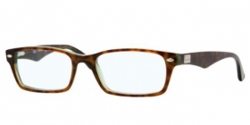Brillenbild Ray-Ban Kunststoff Brille RX 5206 2445 Gr.52 in der Farbe havanna - green