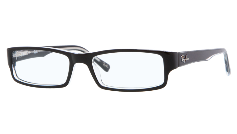 Ray Ban Kunststoff Brille RX 5246 2034 Gr.52 in der Farbe schwarz - transparent